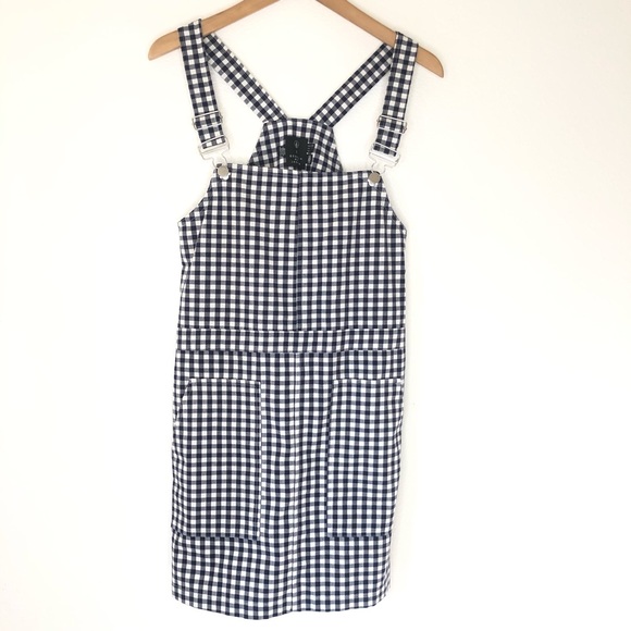 Volcom Georgia May Jagger Overall Dress Gingham S - Picture 4 of 9